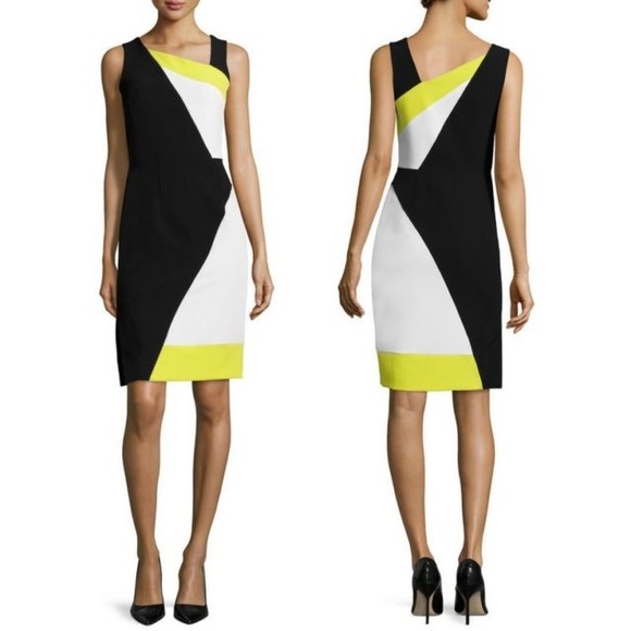 Milly Dresses & Skirts - MILLY Cady Color-block Sleeveless Sheath Dress